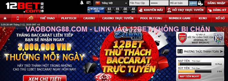 12BET - LINK VÀO 12BET KHÔNG BỊ CHẶN