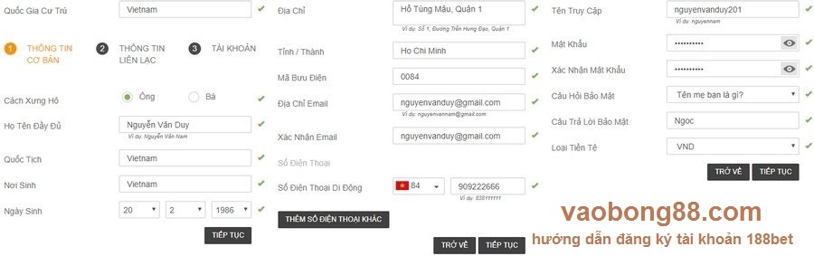 Hướng dẫn đăng ký tài khoản 188bet