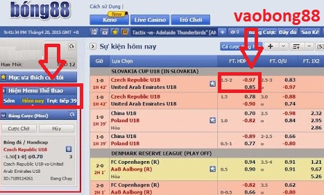 cách chơi cá độ bóng đá tại bong88