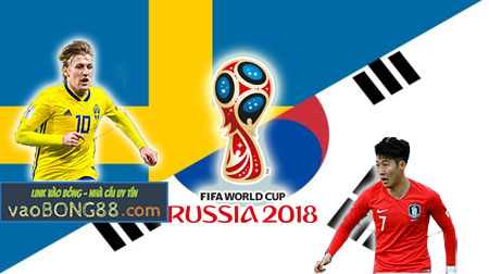 Trực tiếp bóng đá Thụy Điển vs Hàn Quốc (1900 - 18-06)