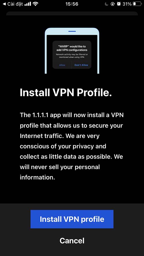 hướng dẫn cài đặt vpn iphone