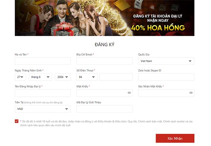 Cách thức đăng ký làm đại lý Vn88 Cách thức đăng ký làm đại lý Vn88